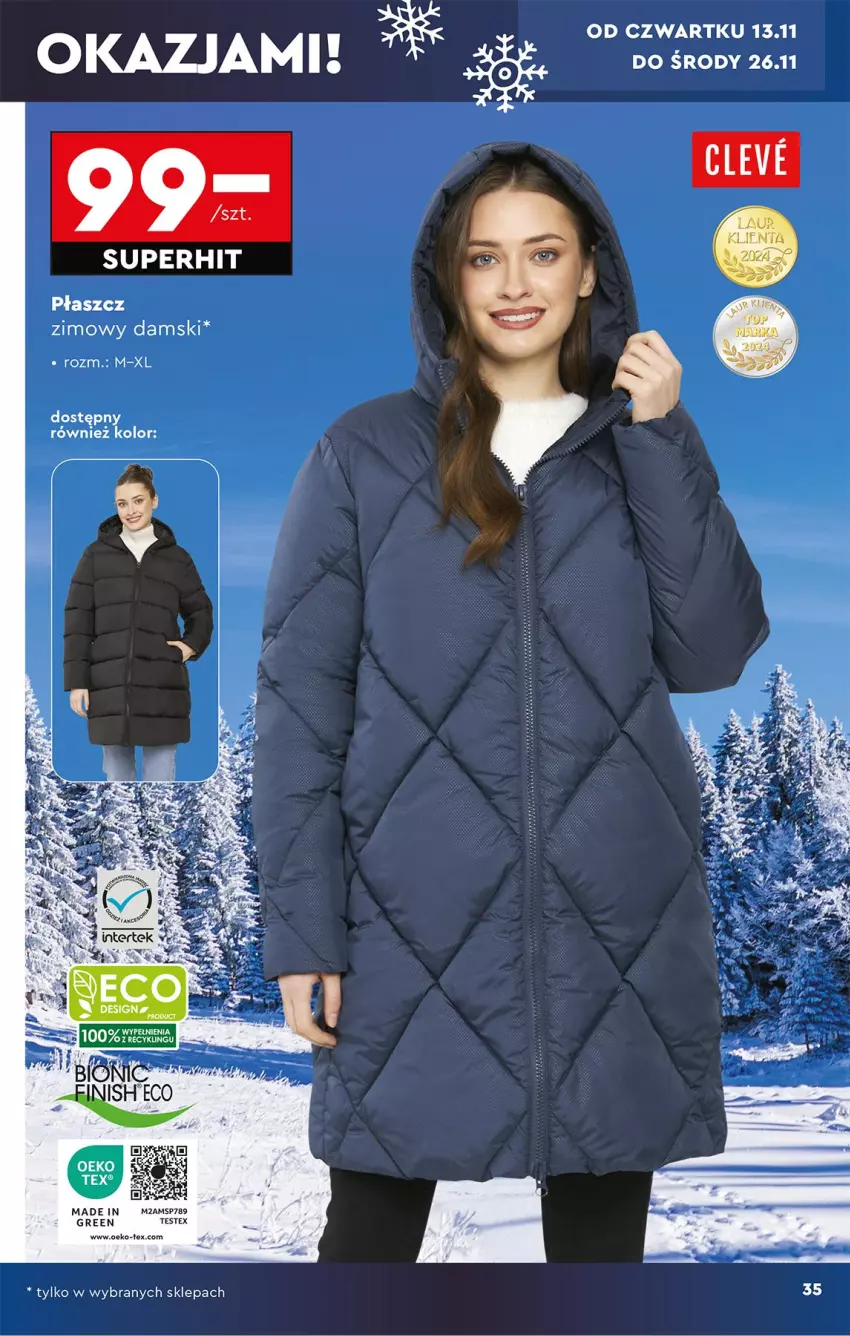 Gazetka promocyjna Biedronka - Okazje Tygodnia - ważna 10.11 do 22.11.2025 - strona 39 - produkty: Płaszcz