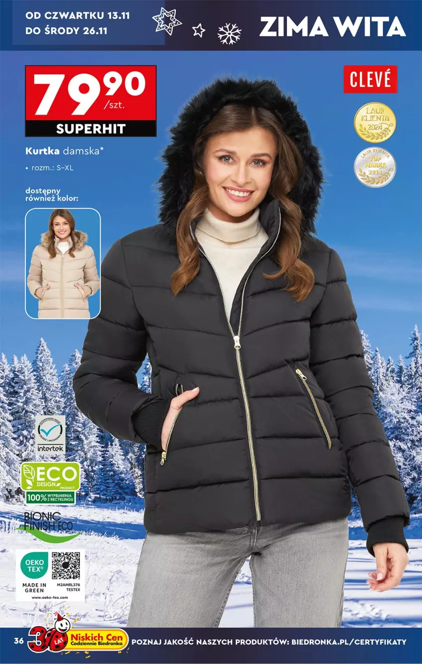 Gazetka promocyjna Biedronka - Okazje Tygodnia - ważna 10.11 do 22.11.2025 - strona 40 - produkty: Kurtka