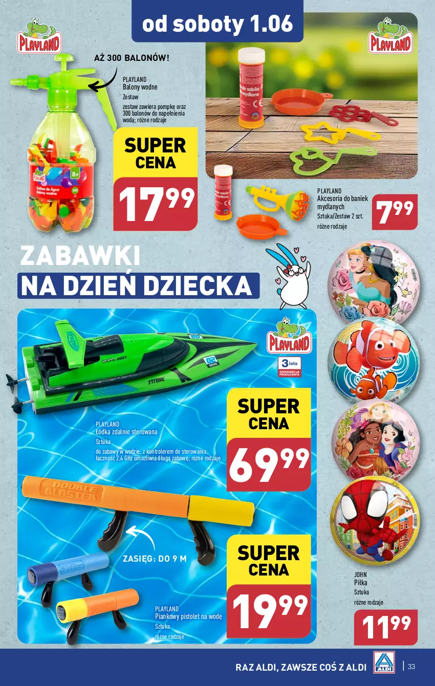 Gazetka promocyjna Aldi - Pełna oferta - ważna 27.05 do 01.06.2024 - strona 33 - produkty: Balony, Kontroler, Pistolet
