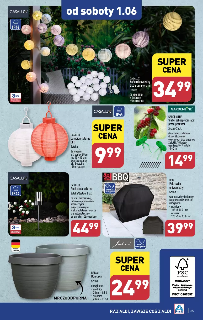 Gazetka promocyjna Aldi - Pełna oferta - ważna 27.05 do 01.06.2024 - strona 35 - produkty: Akumulator, Lampion, Piec, Pokrowiec, Por