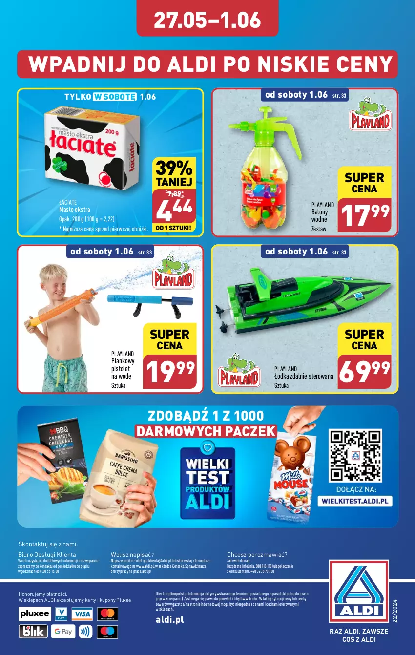 Gazetka promocyjna Aldi - Pełna oferta - ważna 27.05 do 01.06.2024 - strona 38 - produkty: Balony, Biuro, Masło, O nas, Pistolet, Por