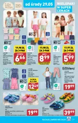 Gazetka promocyjna Aldi - Pełna oferta - Gazetka - ważna od 01.06 do 01.06.2024 - strona 29 - produkty: Gin, Buty, Szorty, T-shirt, Wełna, Barefoot, Clogsy, Legginsy, Dzieci, Spodnie, Sukienka