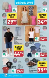 Gazetka promocyjna Aldi - Pełna oferta - Gazetka - ważna od 01.06 do 01.06.2024 - strona 30 - produkty: Klapki, Spódnica, Bermudy, T-shirt, Moda, Sukienka, Piżama, Fa