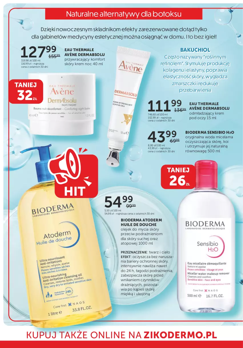 Gazetka promocyjna Ziko - Gazetka Ziko Dermo - ważna 03.10 do 16.10.2024 - strona 10 - produkty: Atoderm, Avène, Bioderma, Gin, Kolagen, Krem pod oczy, Mars, Olej, Piec, Top, Woda, Woda micelarna