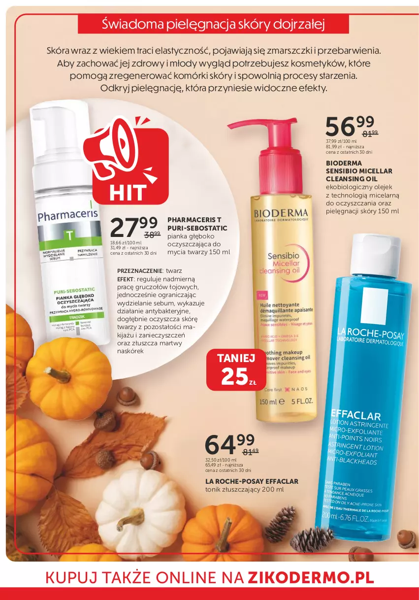 Gazetka promocyjna Ziko - Gazetka Ziko Dermo - ważna 03.10 do 16.10.2024 - strona 2 - produkty: Acer, Bioderma, Fa, Gra, La Roche-Posay, Makijaż, Mars, Olej, Pharmaceris, Pielęgnacja skóry, Pur, Tonik