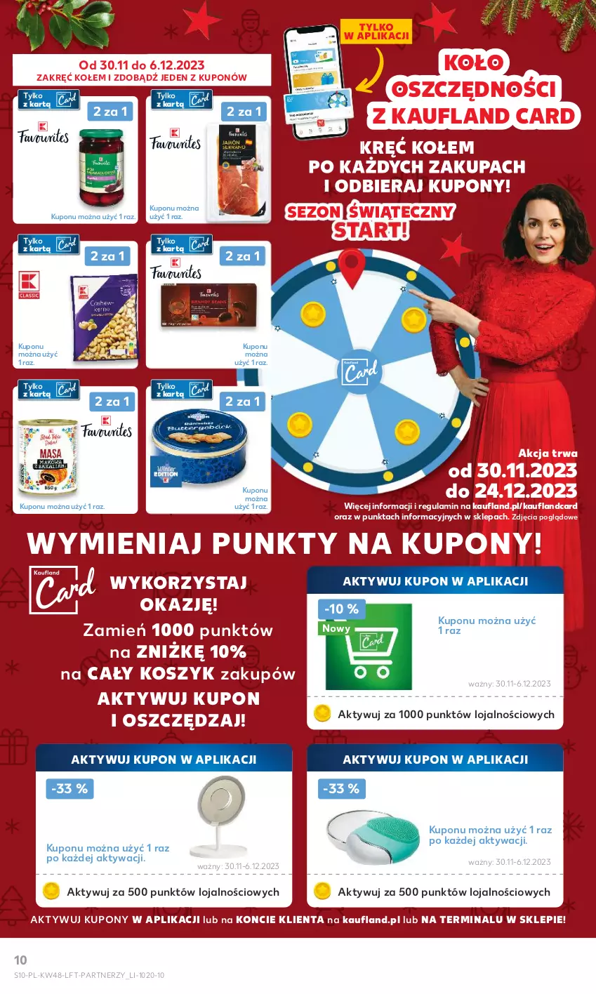 Gazetka promocyjna Kaufland - Gazetka tygodnia - ważna 30.11 do 06.12.2023 - strona 10 - produkty: Brandy, Ciastka, Kosz, Lusterko kosmetyczne, Oliwki, Praliny, Ser, Szczoteczka, Szynka