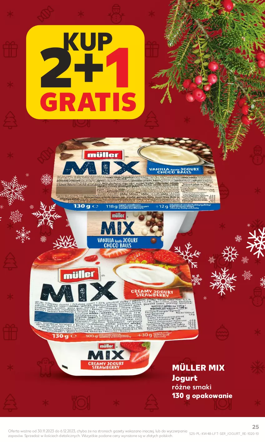 Gazetka promocyjna Kaufland - Gazetka tygodnia - ważna 30.11 do 06.12.2023 - strona 25 - produkty: Gra, Jogurt, Müller, Müller Mix, Ser