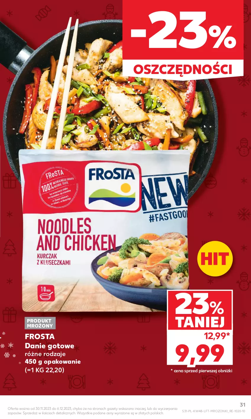 Gazetka promocyjna Kaufland - Gazetka tygodnia - ważna 30.11 do 06.12.2023 - strona 31 - produkty: Danie gotowe, Frosta