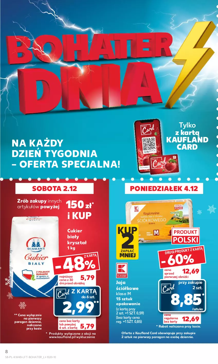 Gazetka promocyjna Kaufland - Gazetka tygodnia - ważna 30.11 do 06.12.2023 - strona 8 - produkty: Cukier, Jaja