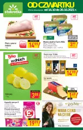 Gazetka promocyjna Stokrotka - Supermarket - Gazetka - ważna od 20.10 do 20.10.2021 - strona 1 - produkty: Tchibo, Ser, Proszek do prania, Cytryny, Kawa, Filet z piersi indyka, Lack, Farm Milk, Gouda, Masło, Fa