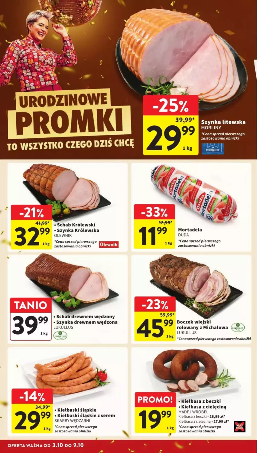 Gazetka promocyjna Intermarche - ważna 03.10 do 09.10.2024 - strona 11 - produkty: Boczek, Duda, Kiełbasa, Kiełbaski śląskie, Królewski, Madej Wróbel, Olewnik, Ser, Szynka, Szynka Królewska