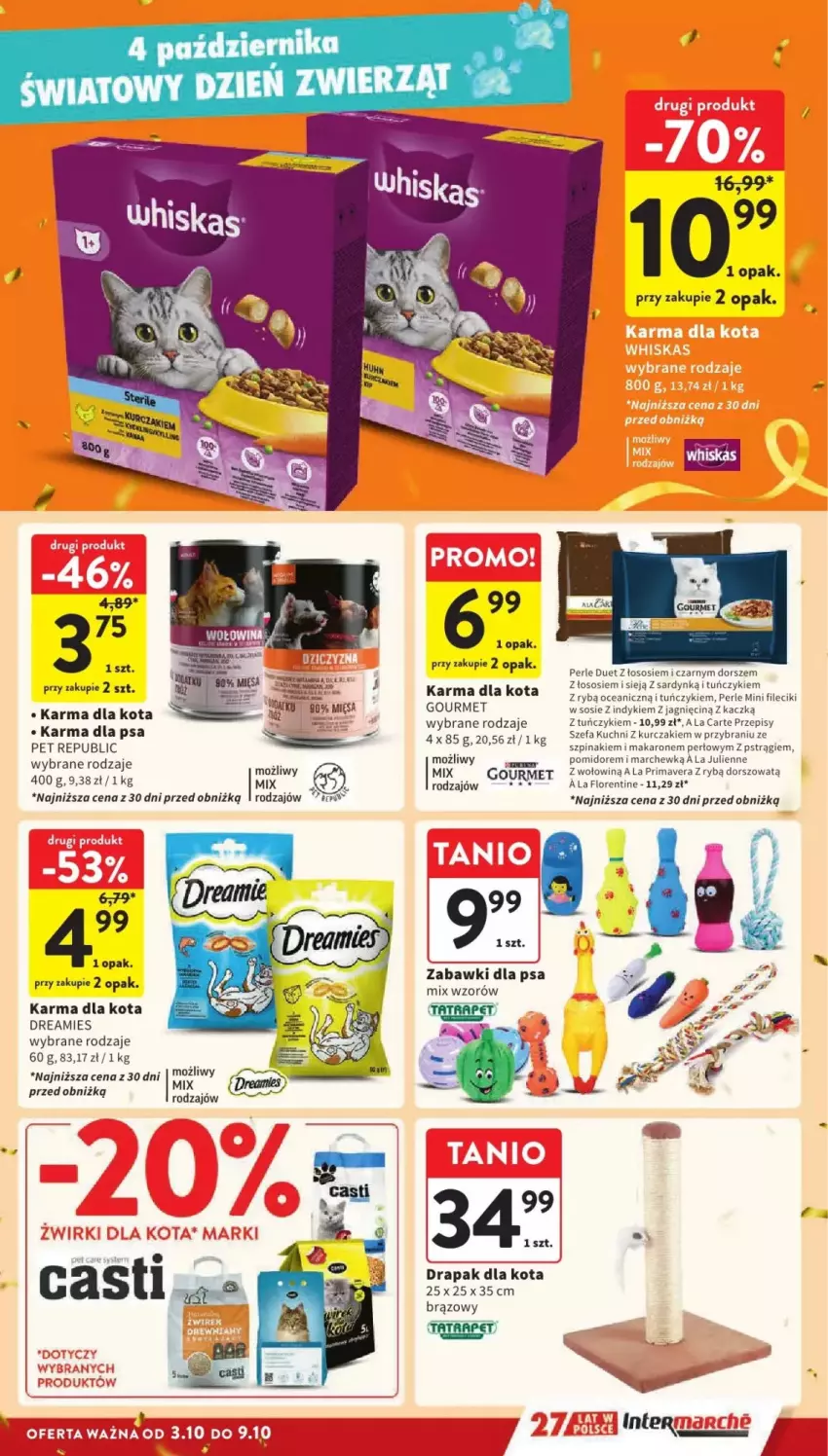 Gazetka promocyjna Intermarche - ważna 03.10 do 09.10.2024 - strona 13 - produkty: Dorsz, Drapak, Fa, Kurczak, Prima, Primavera, Pstrąg, Sos, Szpinak, Tuńczyk