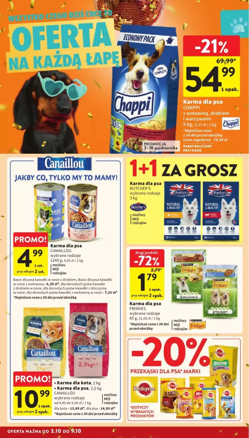 Gazetka promocyjna Intermarche - ważna 03.10 do 09.10.2024 - strona 40 - produkty: Butcher's, Canaillou, Friskies, Kawa, Sos