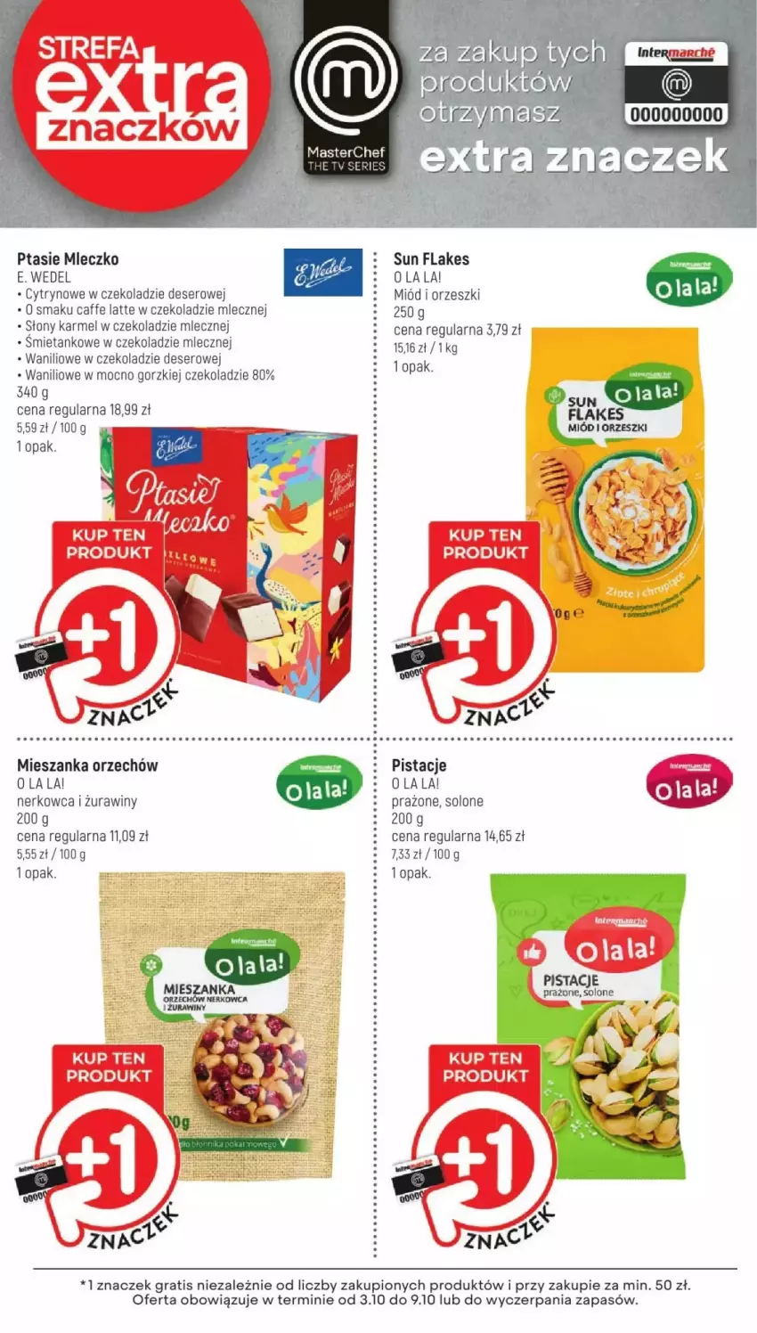 Gazetka promocyjna Intermarche - ważna 03.10 do 09.10.2024 - strona 48 - produkty: Deser, E. Wedel, Fa, Gra, Miód, Mleczko, Orzeszki, Pistacje, Ptasie mleczko, Ser