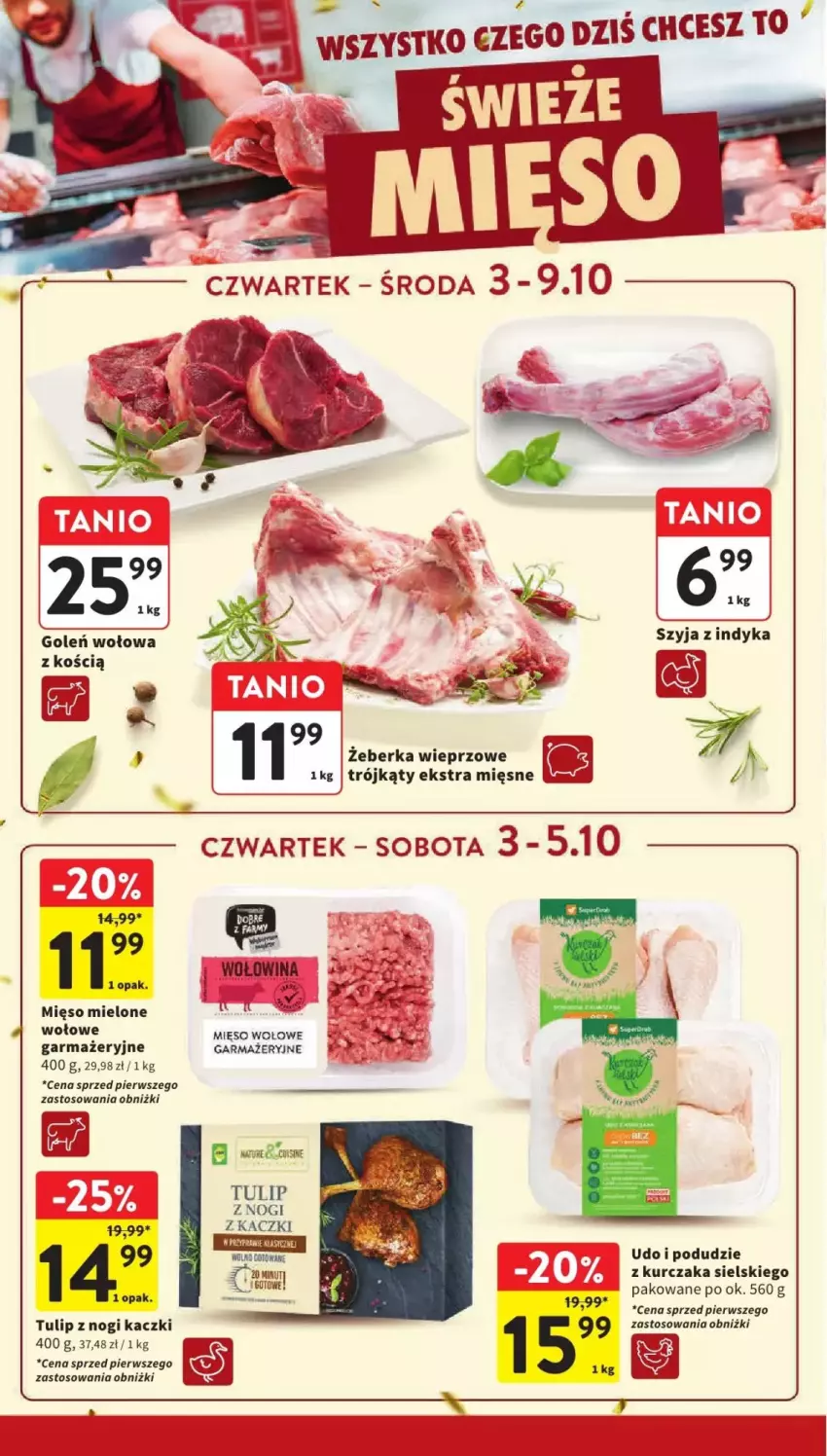 Gazetka promocyjna Intermarche - ważna 03.10 do 09.10.2024 - strona 7 - produkty: Kurczak, Mięso, Mięso mielone, Podudzie z kurczaka, Wołowina