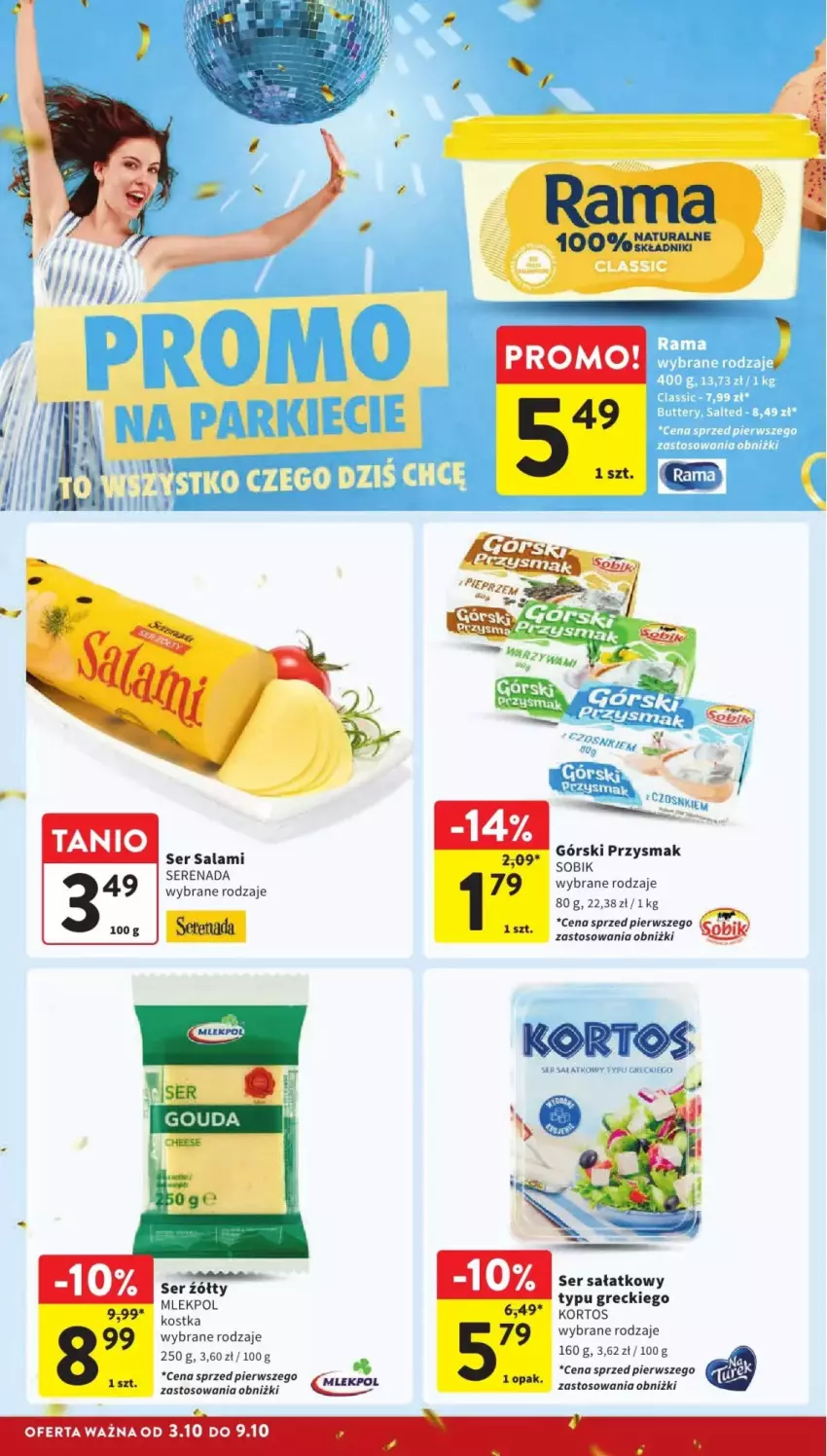 Gazetka promocyjna Intermarche - ważna 03.10 do 09.10.2024 - strona 9 - produkty: Rama, Salami, Sałat, Ser, Ser salami