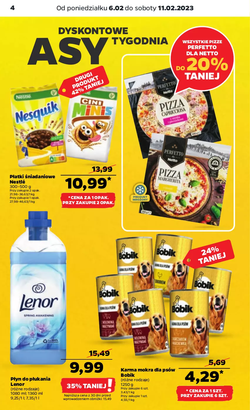 Gazetka promocyjna Netto - Artykuły spożywcze - ważna 06.02 do 11.02.2023 - strona 4 - produkty: Danio, Lenor, Nestlé, Płyn do płukania