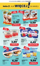 Gazetka promocyjna Netto - Artykuły spożywcze - Gazetka - ważna od 11.02 do 11.02.2023 - strona 11 - produkty: Mozzarella, Ser, Gra, Danone, Piątnica, Jogurt, Mascarpone, Kinder