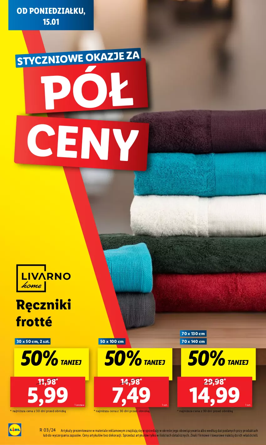 Gazetka promocyjna Lidl - GAZETKA - ważna 15.01 do 17.01.2024 - strona 4 - produkty: Ręcznik