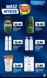 Gazetka promocyjna Lidl - GAZETKA - Gazetka - ważna od 17.01 do 17.01.2024 - strona 51 - produkty: Mydło w płynie, Kawa rozpuszczalna, Bell, Dezodorant, Kawa, Dove, Bella, Mydło, Jacobs, Antyperspirant, Luksja