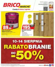 Gazetka promocyjna Bricomarche - Gazetka - ważna od 25.08 do 25.08.2024 - strona 1 - produkty: Skrzydło drzwiowe, O nas, Drzwi