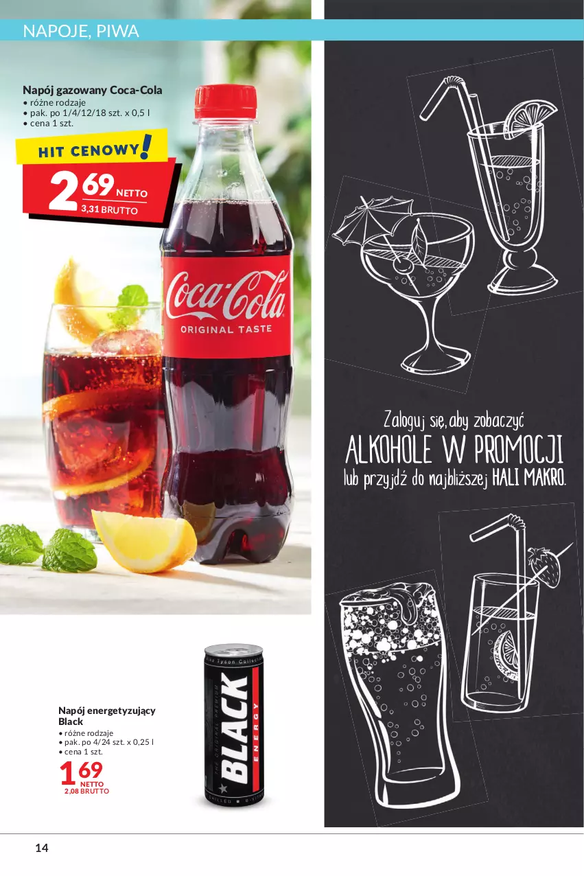 Gazetka promocyjna Makro - [Oferta promocyjna] Artykuły spożywcze i przemysłowe - ważna 23.08 do 04.09.2022 - strona 14 - produkty: Coca-Cola, Lack, Napój, Napój gazowany, Napoje, Piwa