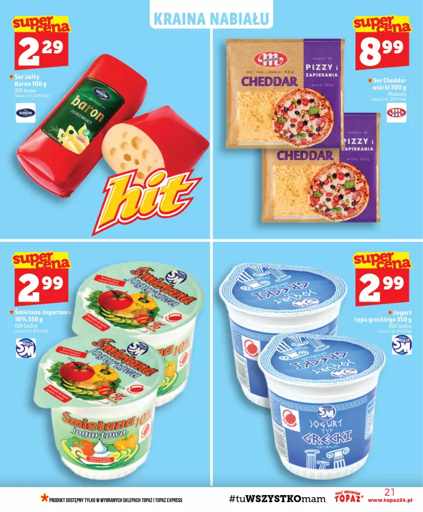 Gazetka promocyjna Topaz - Gazetka - ważna 27.08 do 02.09.2026 - strona 21 - produkty: Fa, Ser, Top