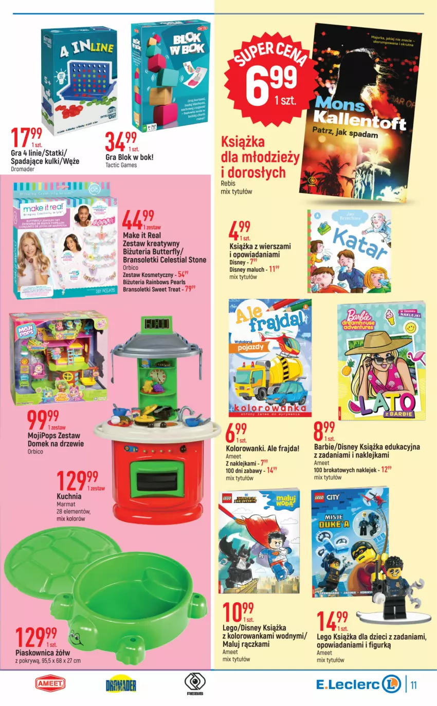 Gazetka promocyjna E Leclerc - ważna 06.06 do 17.06.2023 - strona 11 - produkty: Barbie, BIC, Disney, Dzieci, Gra, Klej, Kolorowanka, Książka, Kuchnia, LEGO
