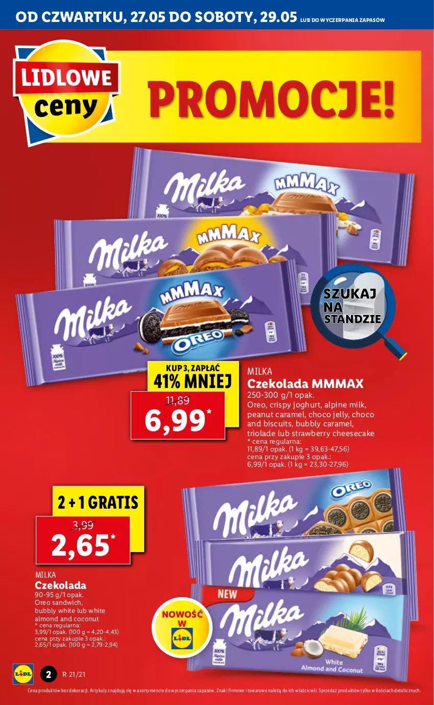 Gazetka promocyjna Lidl - GAZETKA - ważna 27.05 do 29.05.2021 - strona 2 - produkty: Czekolada, Gra, Milka, Oreo