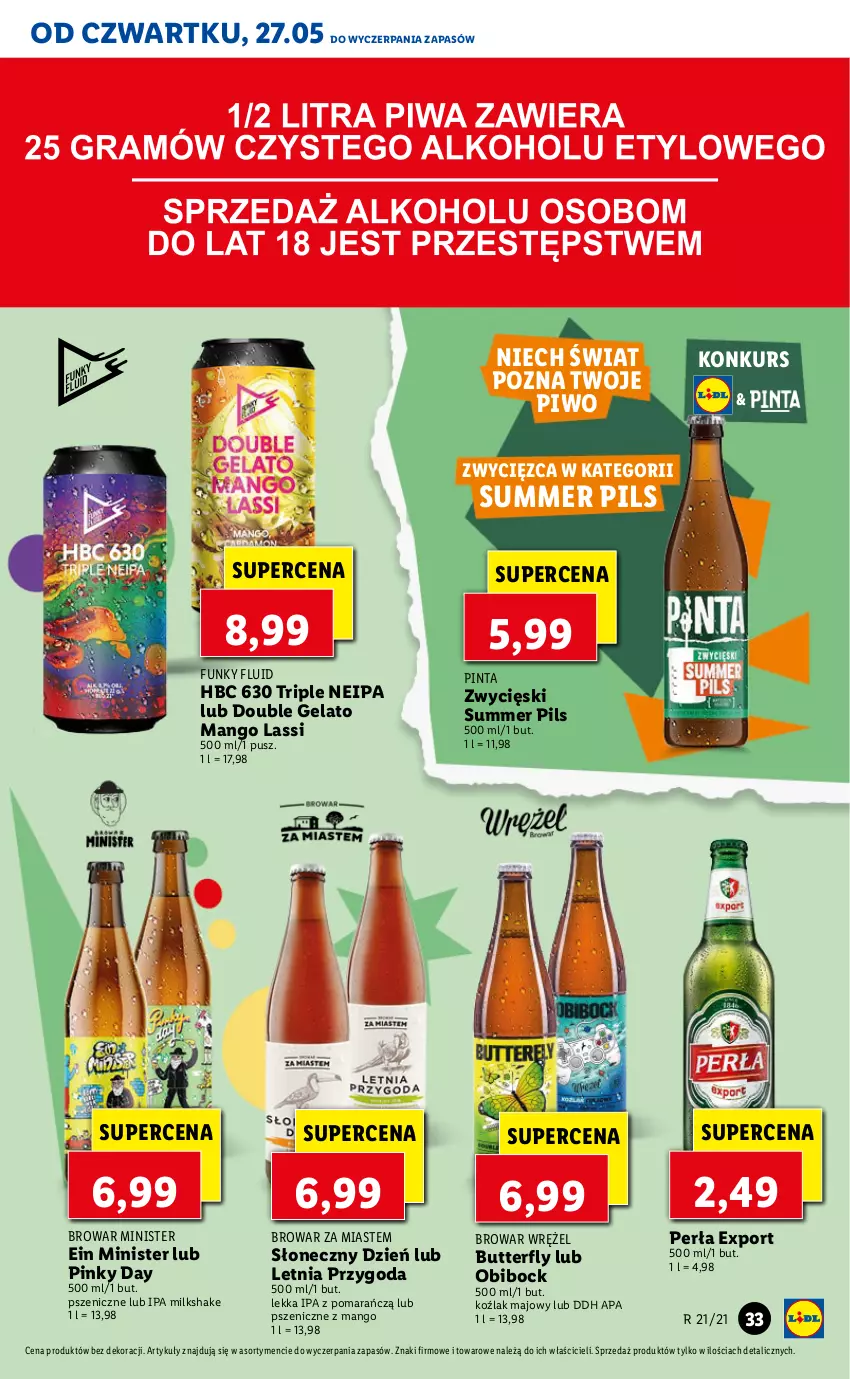 Gazetka promocyjna Lidl - GAZETKA - ważna 27.05 do 29.05.2021 - strona 33 - produkty: Mango, Perła, Piwo, Por