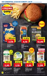 Gazetka promocyjna Lidl - GAZETKA - Gazetka - ważna od 29.05 do 29.05.2021 - strona 24 - produkty: Majonez, Hamburger, Kiełki, Burger, Frytki, Flora, Grill, Lisner