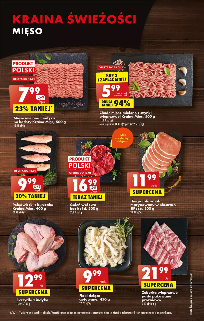 Gazetka promocyjna Biedronka - Gazetka - Biedronka.pl - ważna 16.01 do 21.01.2023 - strona 16 - produkty: Flaki, Koc, Kotlet, Kurczak, Mięso, Mięso mielone, Mięso mielone z szynki, Polędwiczki z kurczaka, Sok