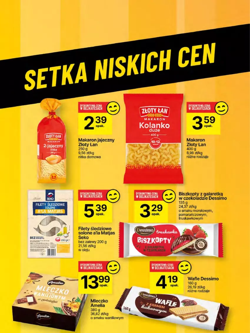 Gazetka promocyjna Delikatesy Centrum - NOWA GAZETKA Delikatesy Centrum od 9 stycznia! 9-15.01.2025 - ważna 09.01 do 15.01.2025 - strona 52 - produkty: Biszkopty, Gala, Makaron, Matjas, Mleczko, Olej, SEKO, Wafle