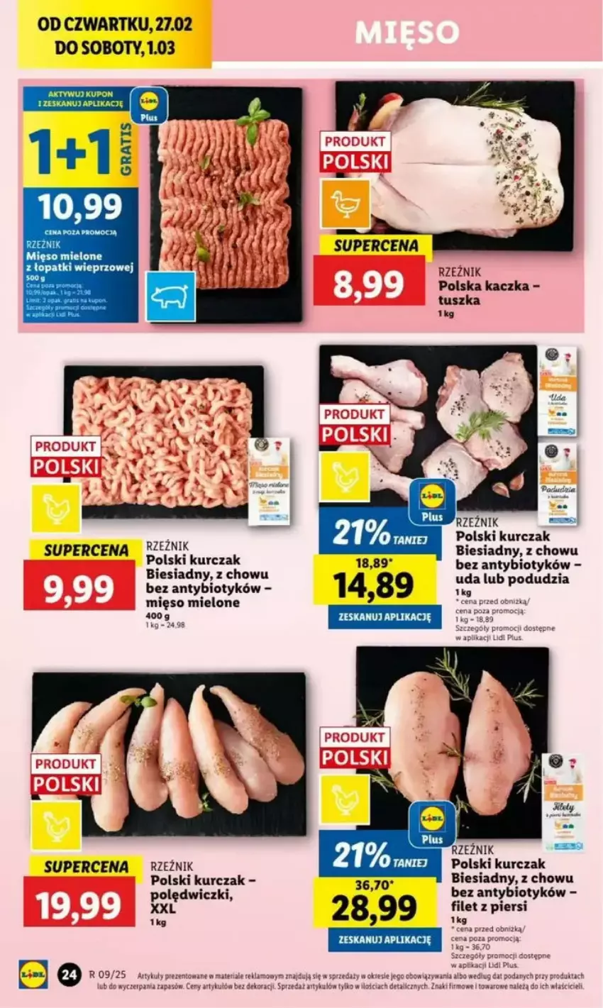 Gazetka promocyjna Lidl - ważna 27.02 do 05.03.2025 - strona 21 - produkty: Fa, Gra, Kaczka, Kurczak, LG, Mięso, Mięso mielone, Mięso mielone z łopatki wieprzowej, Tusz