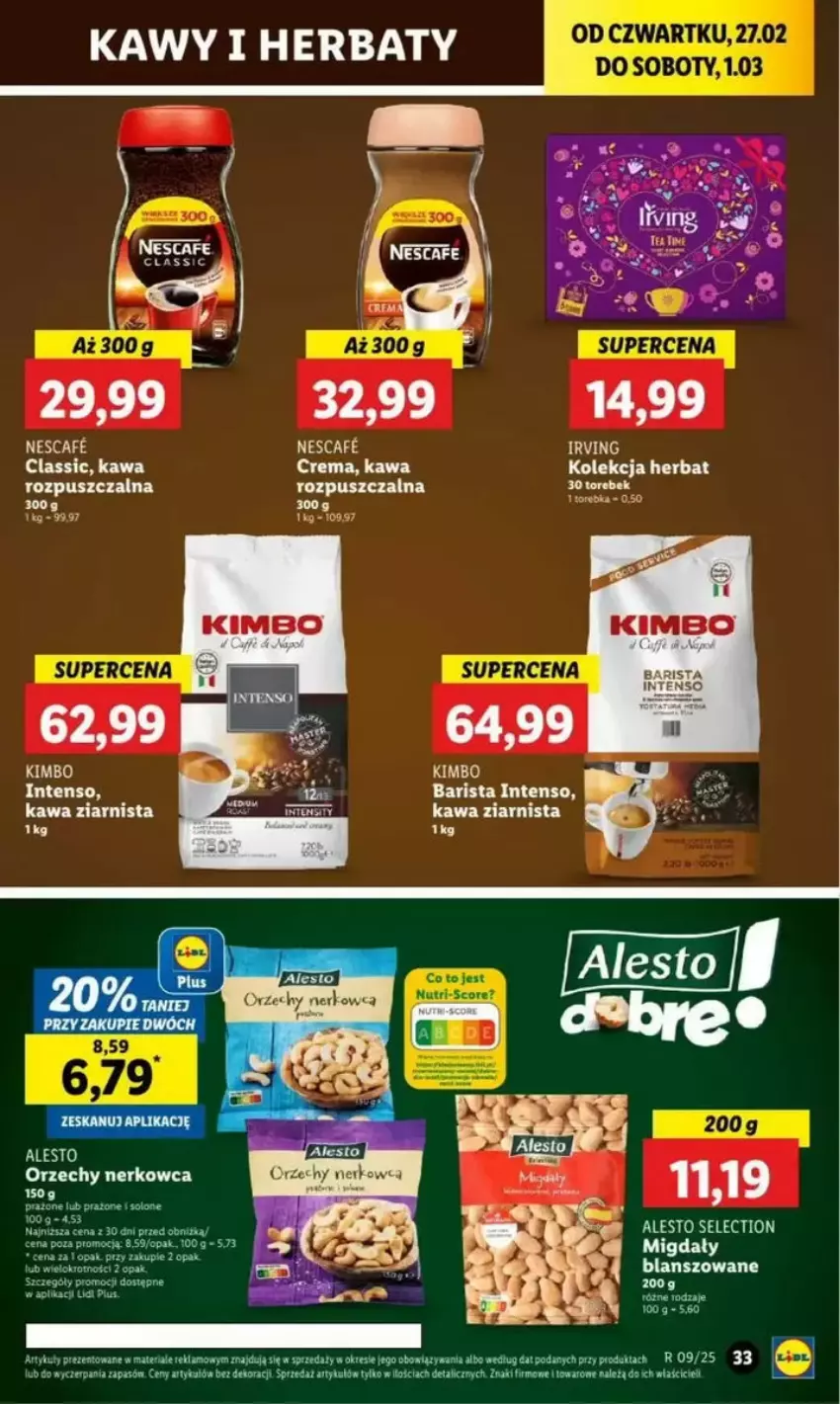 Gazetka promocyjna Lidl - ważna 27.02 do 05.03.2025 - strona 31 - produkty: Fa, Irving, Kawa, Kawa ziarnista, Migdały, Mop, Pur, Sofa