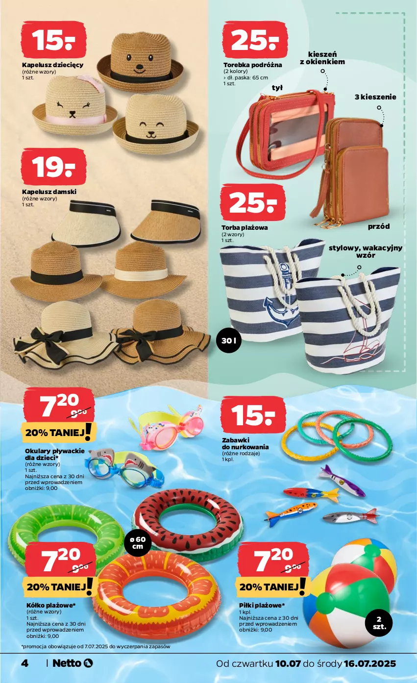 Gazetka promocyjna Netto - Od Czwartku Przemysłowa - ważna 10.07 do 16.07.2025 - strona 4 - produkty: Dzieci, Torba, Torebka