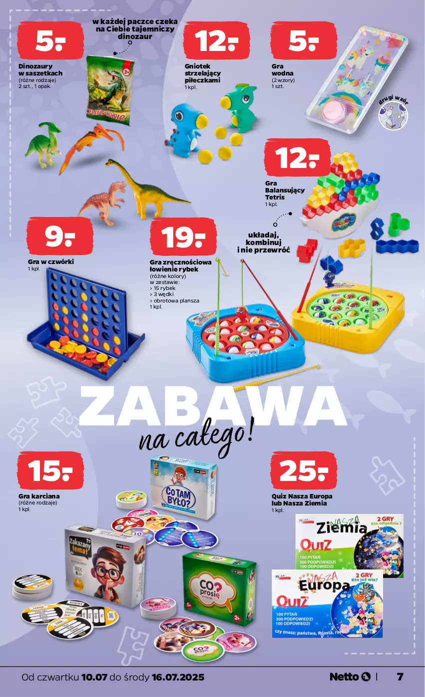 Gazetka promocyjna Netto - Od Czwartku Przemysłowa - ważna 10.07 do 16.07.2025 - strona 7 - produkty: Dinozaur, Gra, Quiz