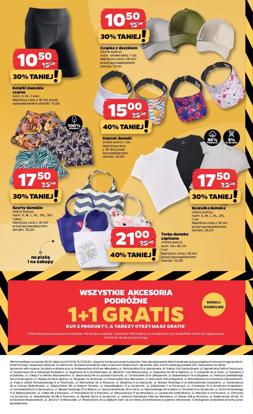 Gazetka promocyjna Netto - Od Czwartku Przemysłowa - ważna 10.07 do 16.07.2025 - strona 9 - produkty: Czapka, Fa, Gra, Gry, Karp, Kosz, Koszulka, Kujawski, Podlaski, Sok, Stock, Szorty, Top, Torba, Wino