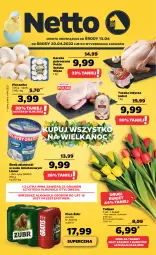 Gazetka promocyjna Netto - Gazetka spożywcza 13.04-20.04 - Gazetka - ważna od 20.04 do 20.04.2022 - strona 1 - produkty: Piwa, Piwo, Piec, Sos, Gra, Tulipan, Kaczka, Tusz, Pieczarka, Bukiet, Lisner