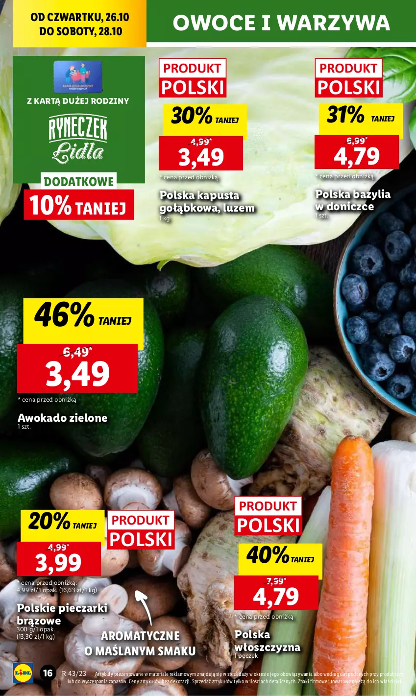 Gazetka promocyjna Lidl - GAZETKA - ważna 26.10 do 28.10.2023 - strona 28 - produkty: Bazyl, Bazylia, Chleb, Owoce, Piec, Ser, Warzywa
