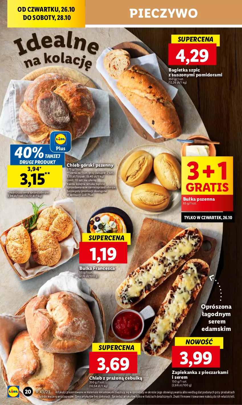 Gazetka promocyjna Lidl - GAZETKA - ważna 26.10 do 28.10.2023 - strona 32 - produkty: Bagietka, Bułka, Chleb, Edam, Gra, Olej, Piec, Pieczarka, Pieczywo, Ser, Szpic, Zapiekanka