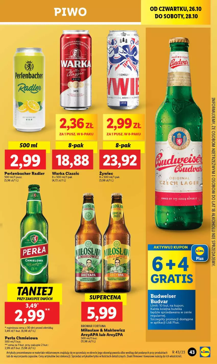 Gazetka promocyjna Lidl - GAZETKA - ważna 26.10 do 28.10.2023 - strona 57 - produkty: Fortuna, Gra, NBA, Nioh, Perła, Radler, Warka