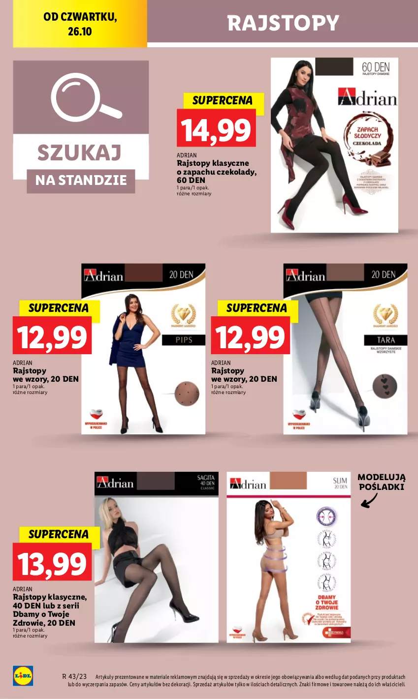 Gazetka promocyjna Lidl - GAZETKA - ważna 26.10 do 28.10.2023 - strona 62 - produkty: Rajstopy, Ser, Top, Zdrowie