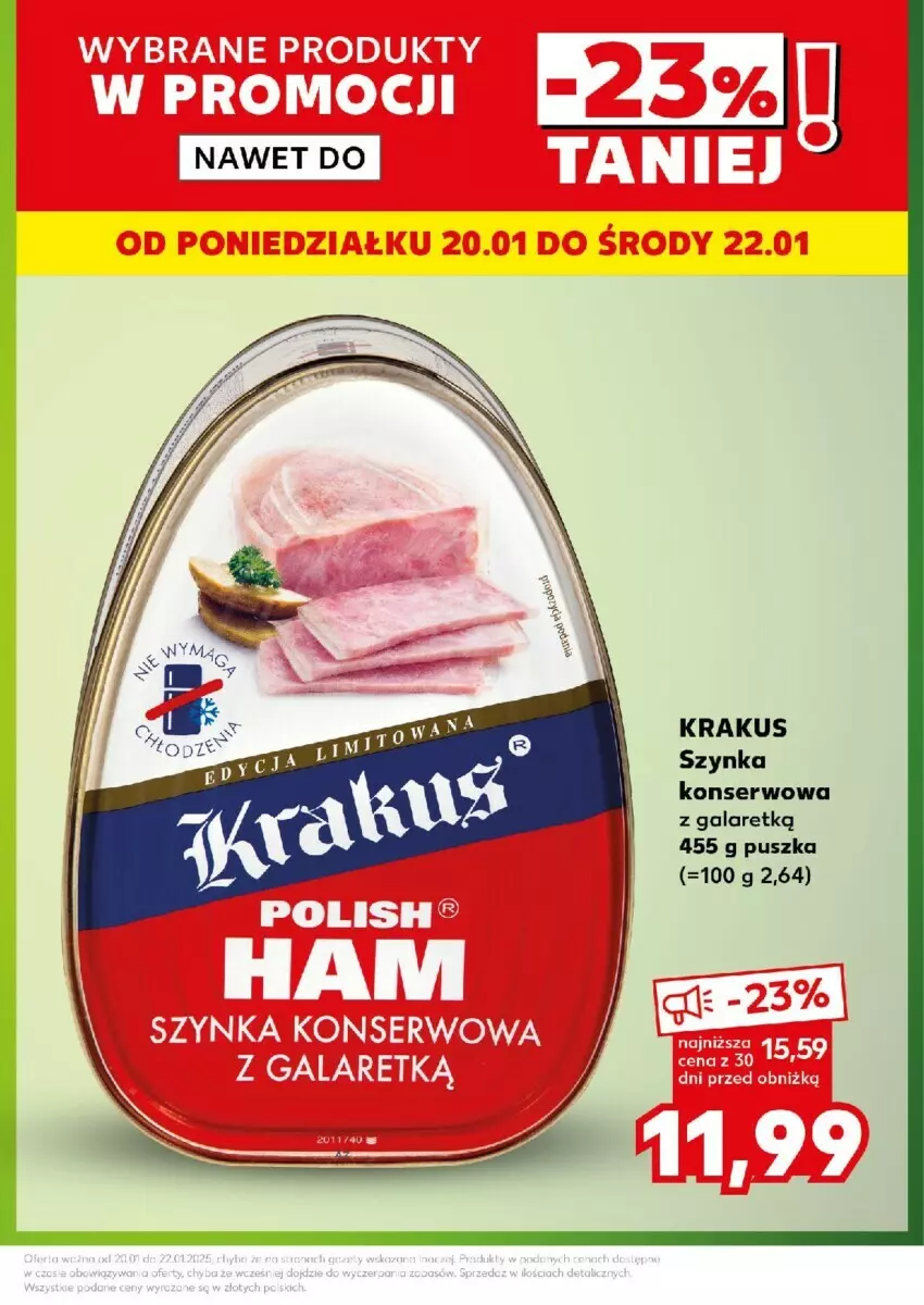 Gazetka promocyjna Kaufland - ważna 20.01 do 22.01.2025 - strona 24 - produkty: Gala, Krakus, Ser, Szynka, Szynka konserwowa