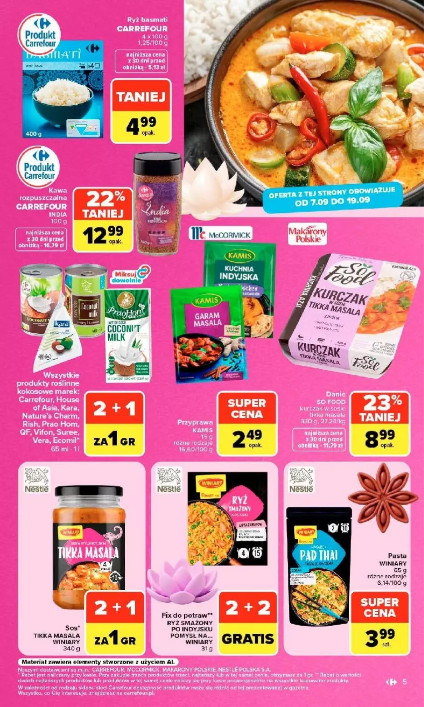 Gazetka promocyjna Carrefour - Gazetka w SUMIE kuchnia indyjska i tajska - ważna 07.09 do 19.09.2026 - strona 5 - produkty: Gra, Kamis, Sos