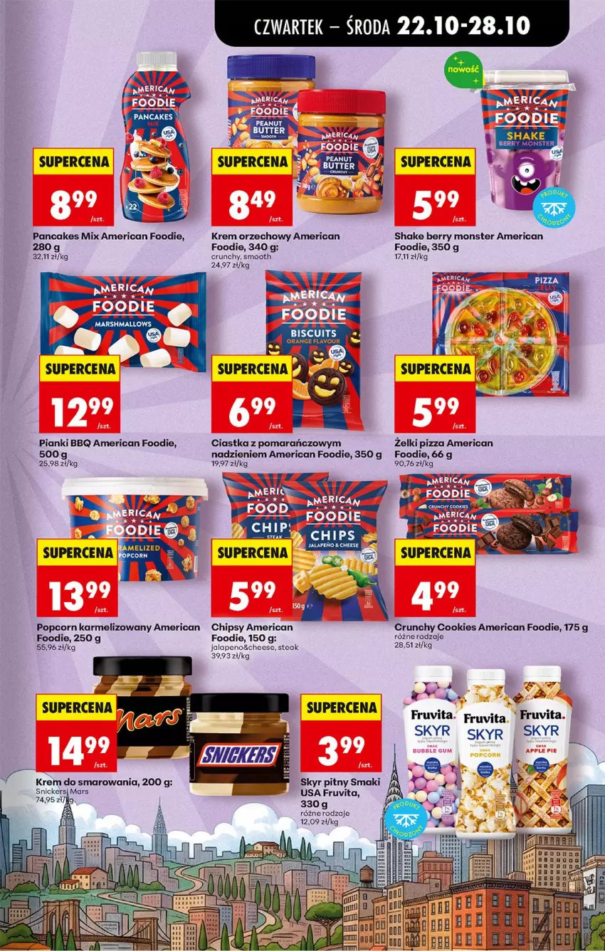 Gazetka promocyjna Biedronka - Od Czwartku - ważna 22.10 do 28.10.2026 - strona 47 - produkty: Chipsy, Ciastka, Krem orzechowy, Mars, Pizza, Popcorn, Snickers