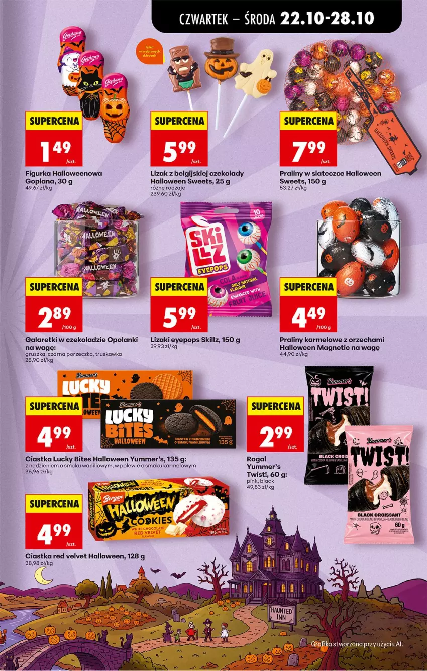 Gazetka promocyjna Biedronka - Od Czwartku - ważna 22.10 do 28.10.2026 - strona 49 - produkty: Ciastka, Croissant, Fa, Gala, Galaretki, Goplana, Lack, LANA, Lanki, LG, Lizaki, Por, Praliny, Rogal, Rura, Velvet