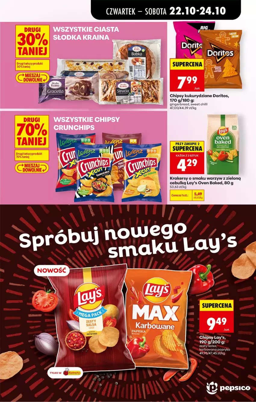 Gazetka promocyjna Biedronka - Od Czwartku - ważna 22.10 do 28.10.2026 - strona 57 - produkty: Chipsy, Gin, Krakersy, Papryka, Pepsi, Por, Salsa