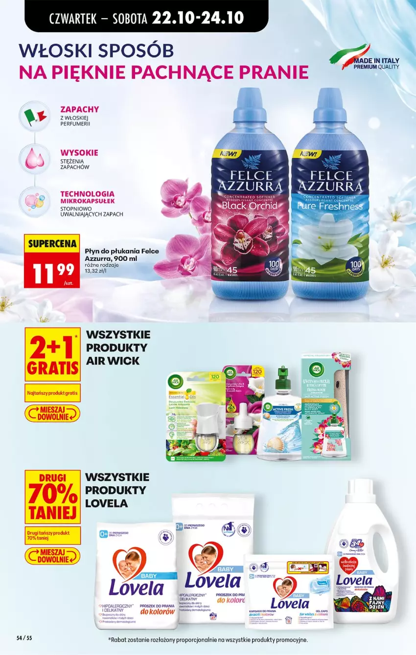Gazetka promocyjna Biedronka - Od Czwartku - ważna 22.10 do 28.10.2026 - strona 74 - produkty: Air Wick, Fa, Gra, Lovela, Okap, Perfum, Płyn do płukania, Por, Proszek do prania, Sok, Top