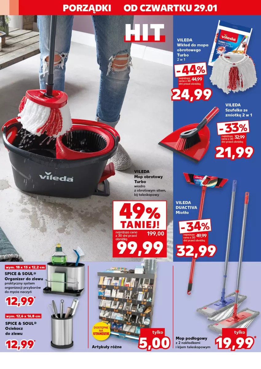 Gazetka promocyjna Kaufland - Kaufland - ważna 29.01 do 04.02.2026 - strona 12 - produkty: Do mycia naczyń, Kije, Mop, Ociekacz, Organizer, Por, Teleskop, Wiadro, Zlew